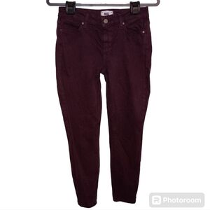 Womens Paige Verdugo Ankle Vamp Red Burgundy Maroon Jeans Size 28